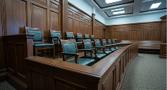 Jury seating area inside courtroom